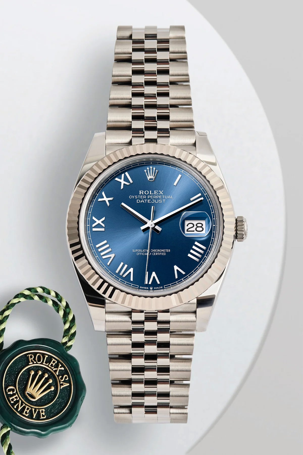 Rolex Datejust 41 Bright Blue Roman Dial 126334