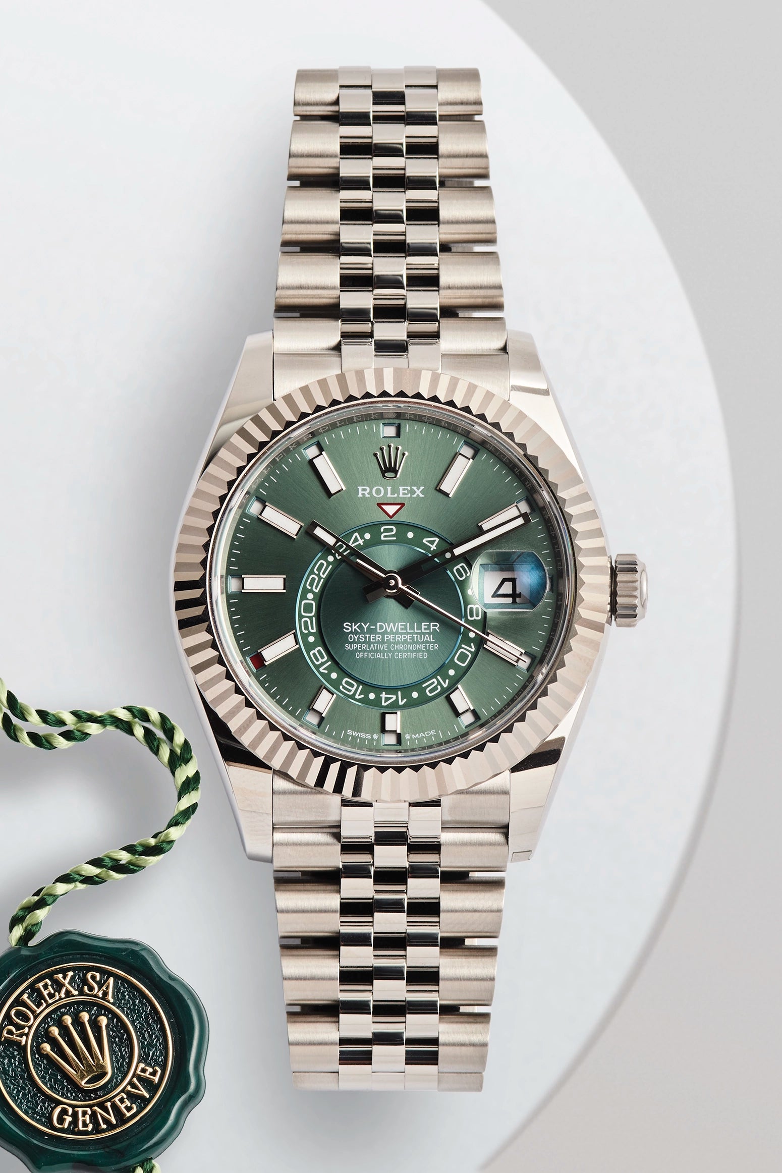 Rolex Sky-Dweller Green Dial Jubilee Bracelet 336934