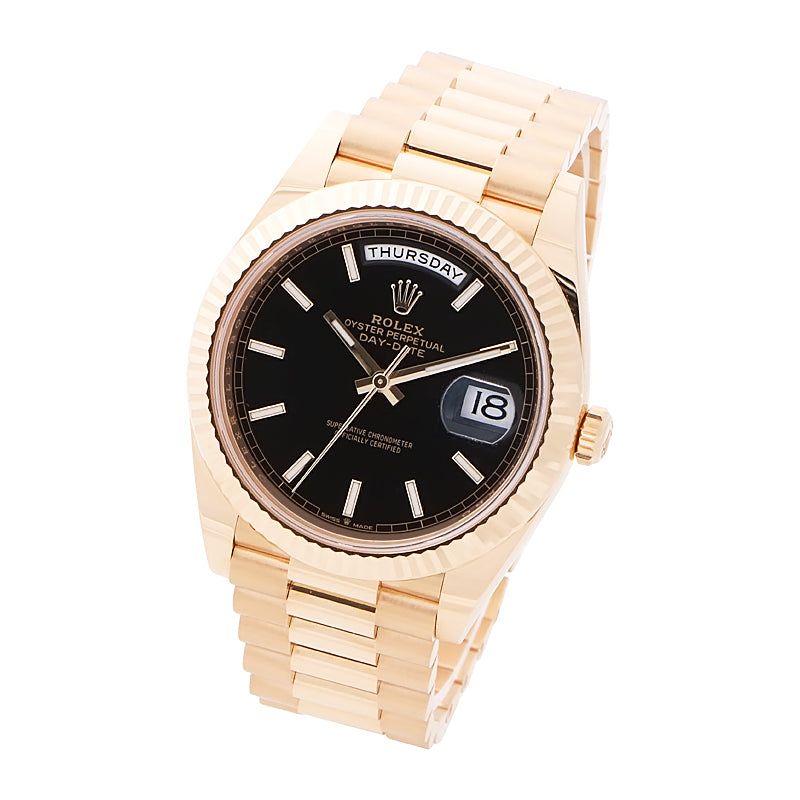 Rolex Day-Date 40 Yellow Gold Black Dial 228238
