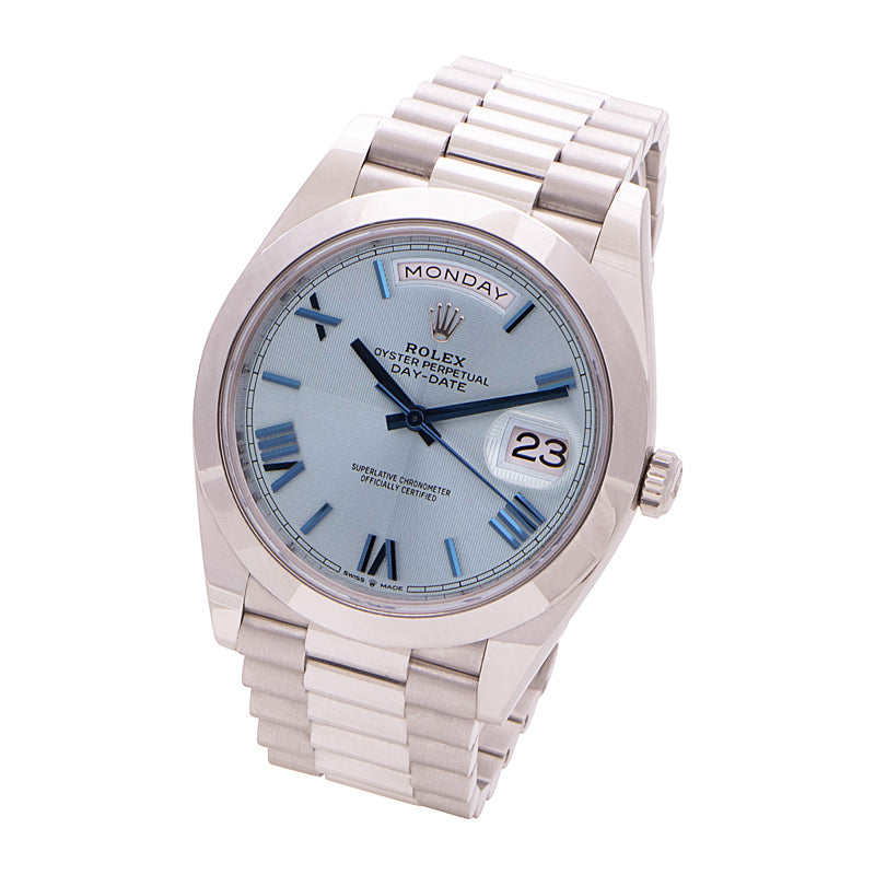 Rolex Day-Date 40 Platinum Ice Blue Dial 228206