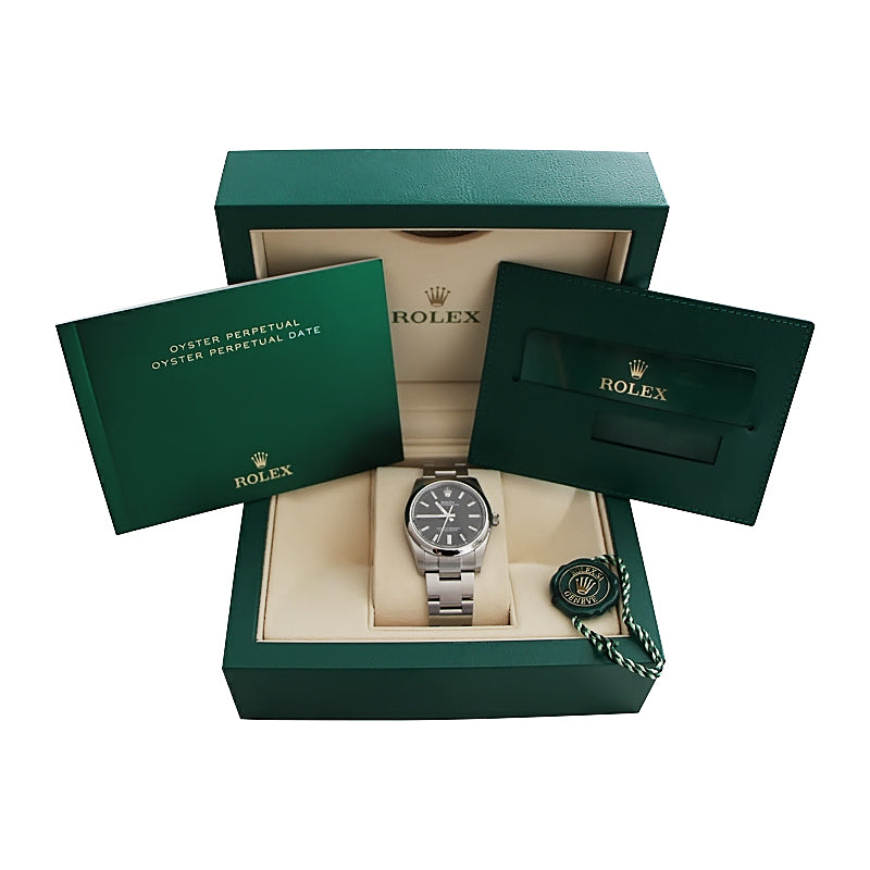 Rolex Oyster Perpetual 34MM Black Dial 124200