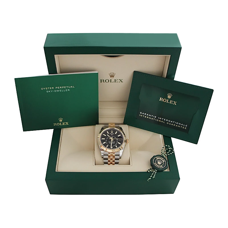 Rolex Sky-Dweller Yellow Gold Black Dial 326933