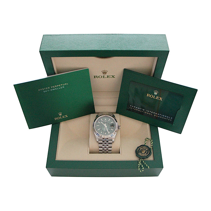 Rolex Sky-Dweller Green Dial Jubilee Bracelet 336934