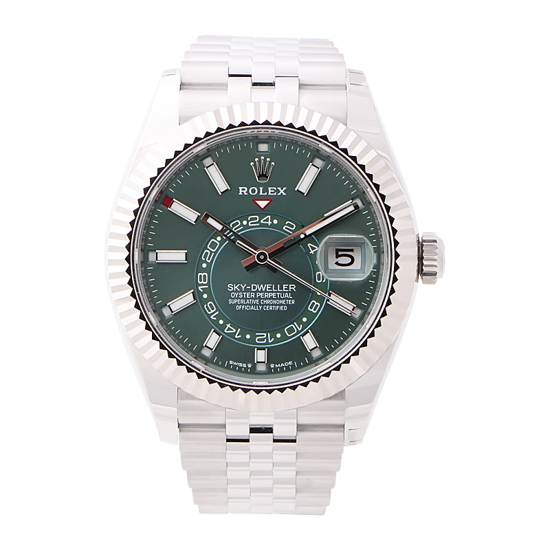 Rolex Sky-Dweller Green Dial Jubilee Bracelet 336934