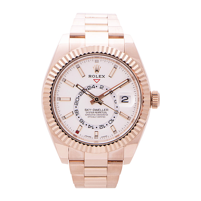 Rolex Sky-Dweller Everose Gold White Dial 326935