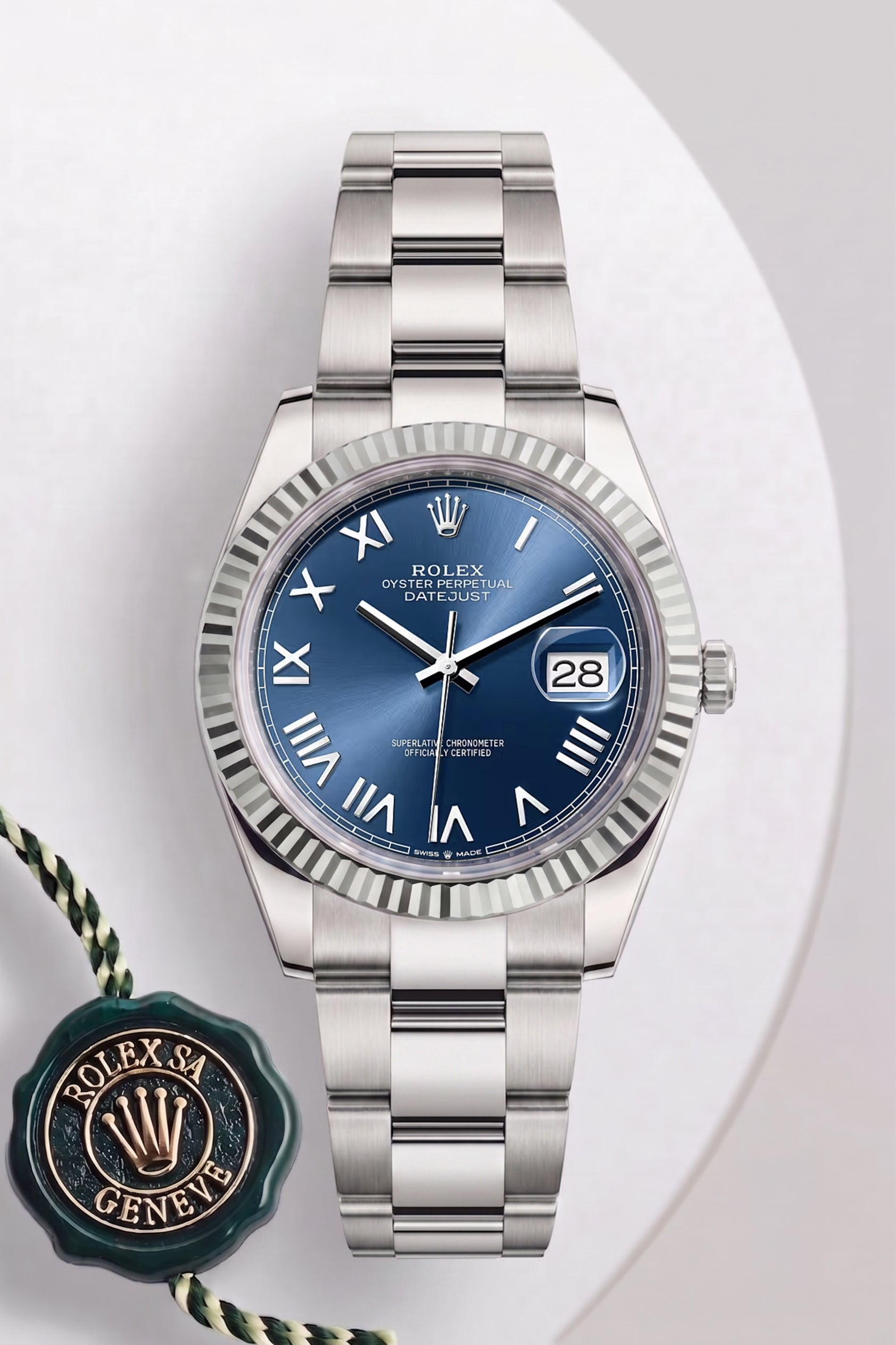 Rolex Datejust 41 Bright Blue Roman Dial 126334