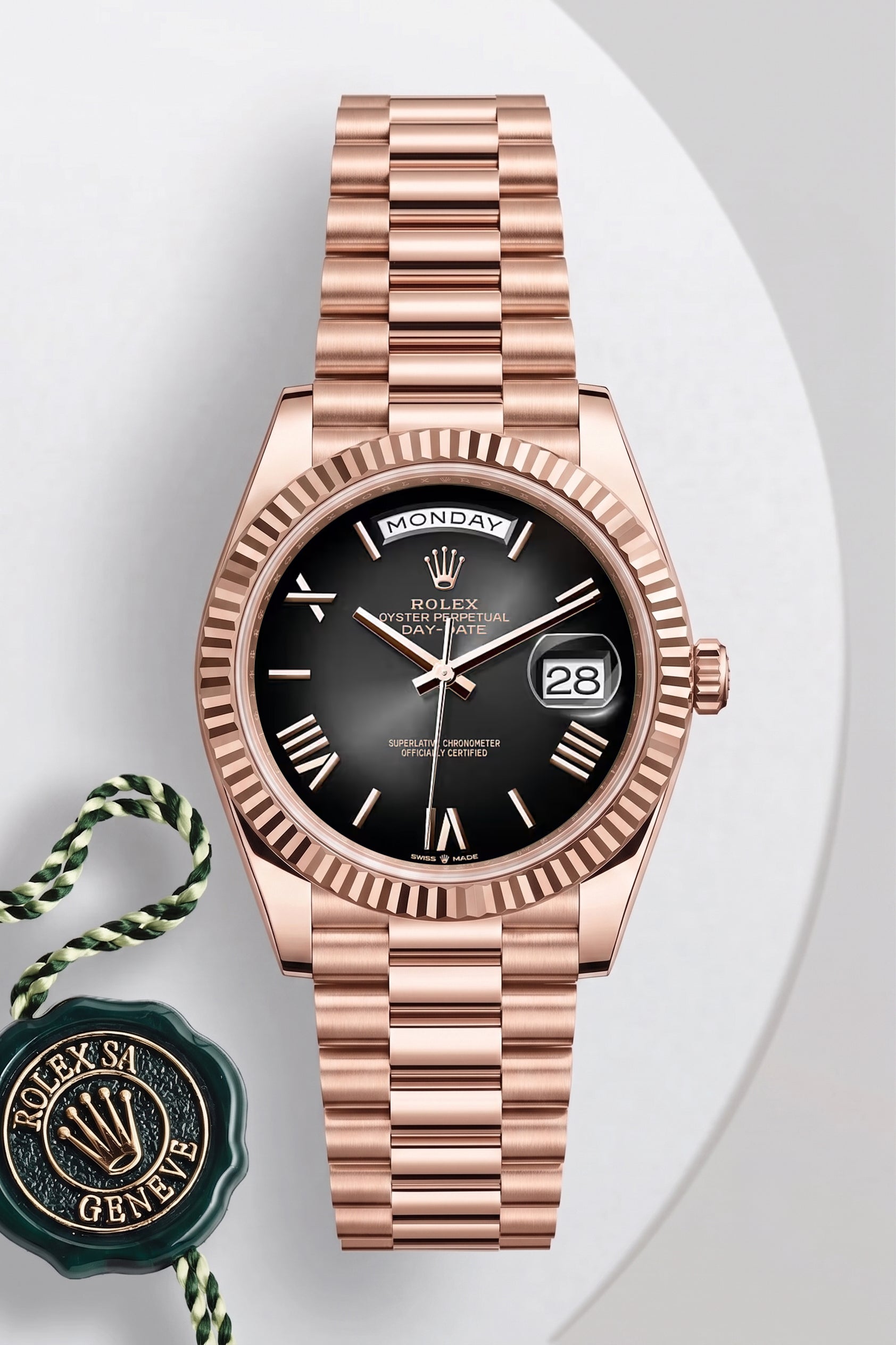 Rolex Day-Date 40 Everose Gold Slate Ombré Dial 228235