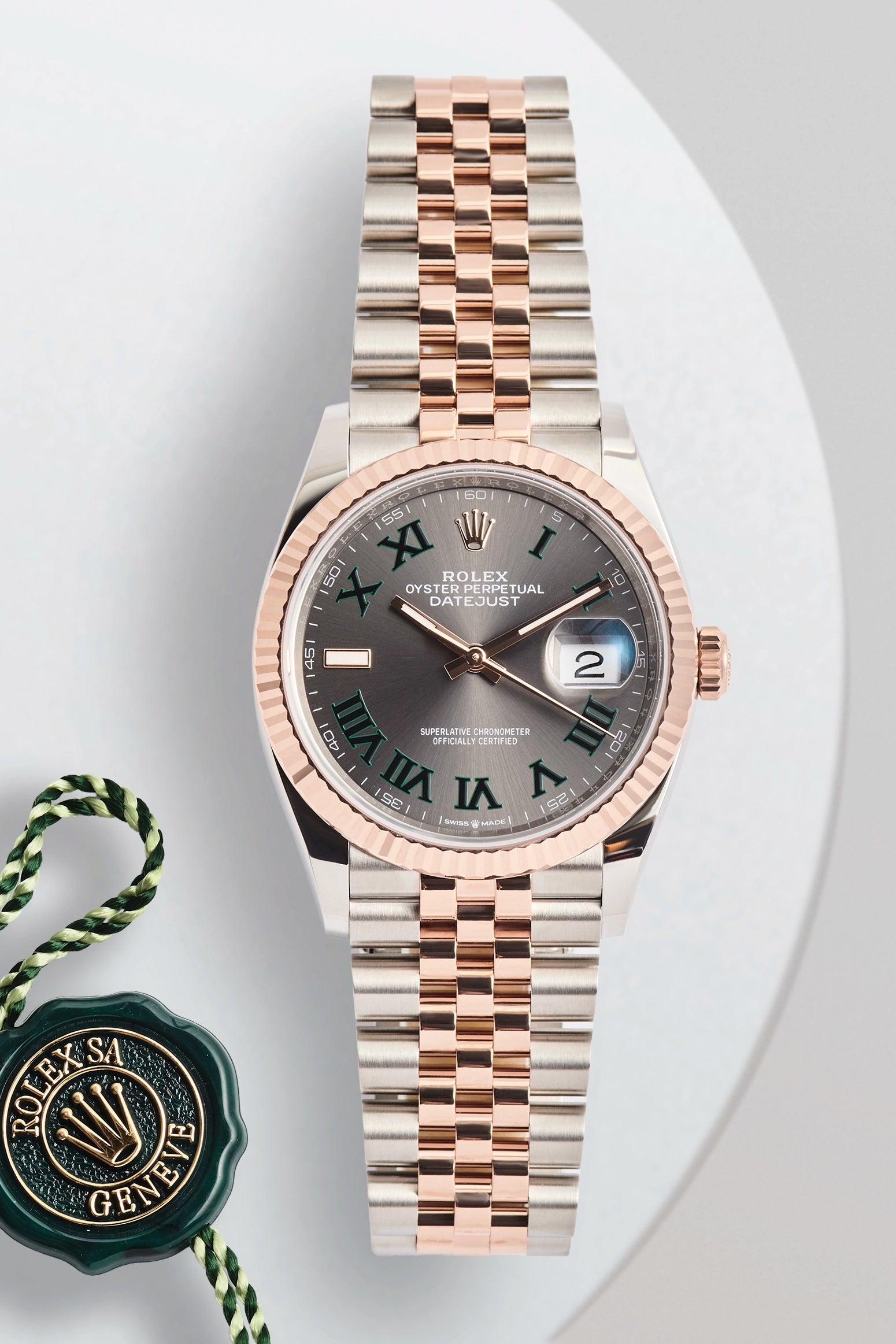 Rolex Datejust 36 Everose Gold Wimbledon Dial 126231