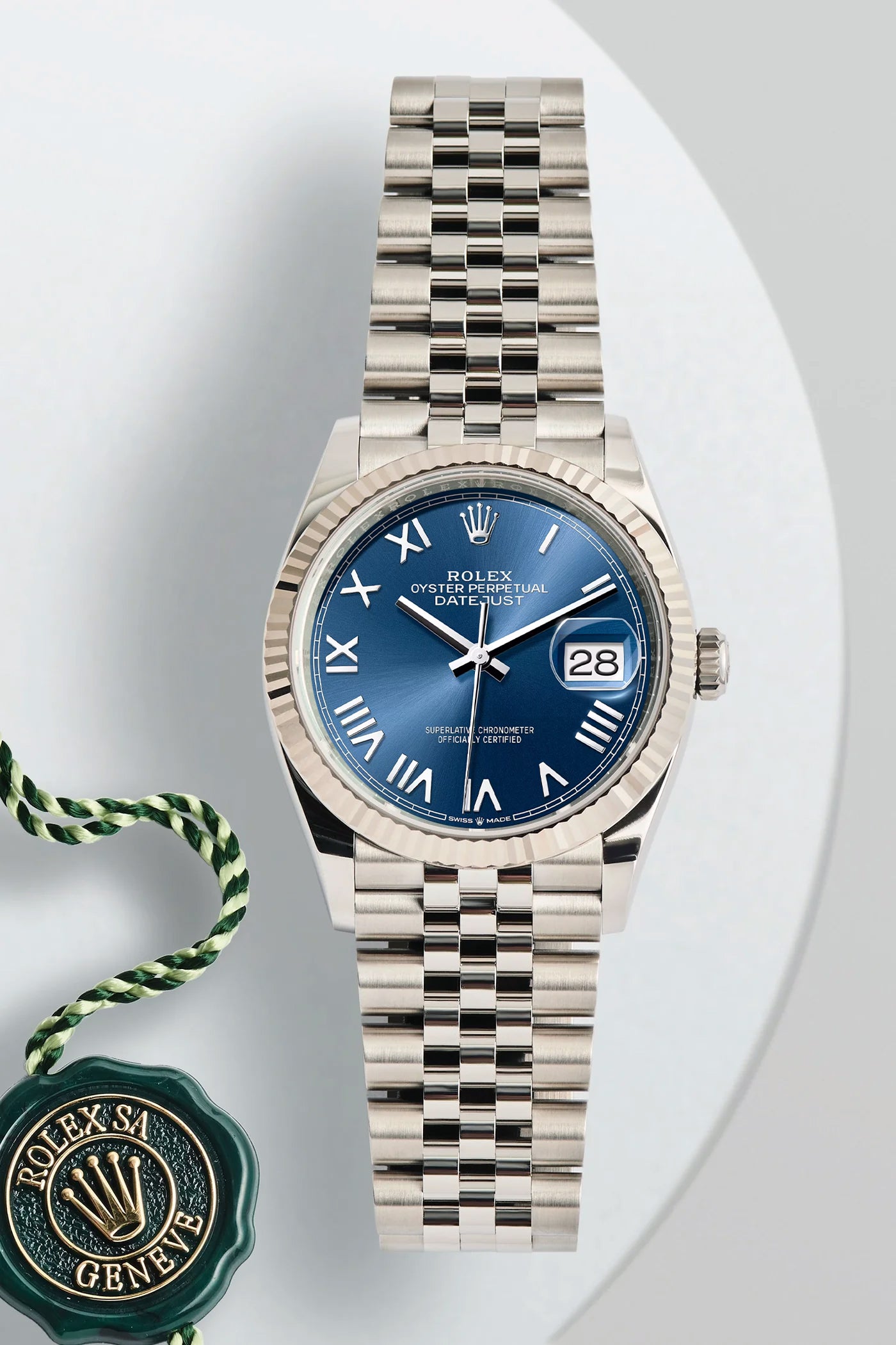 Rolex Datejust 36 Bright Blue Roman Dial 126234