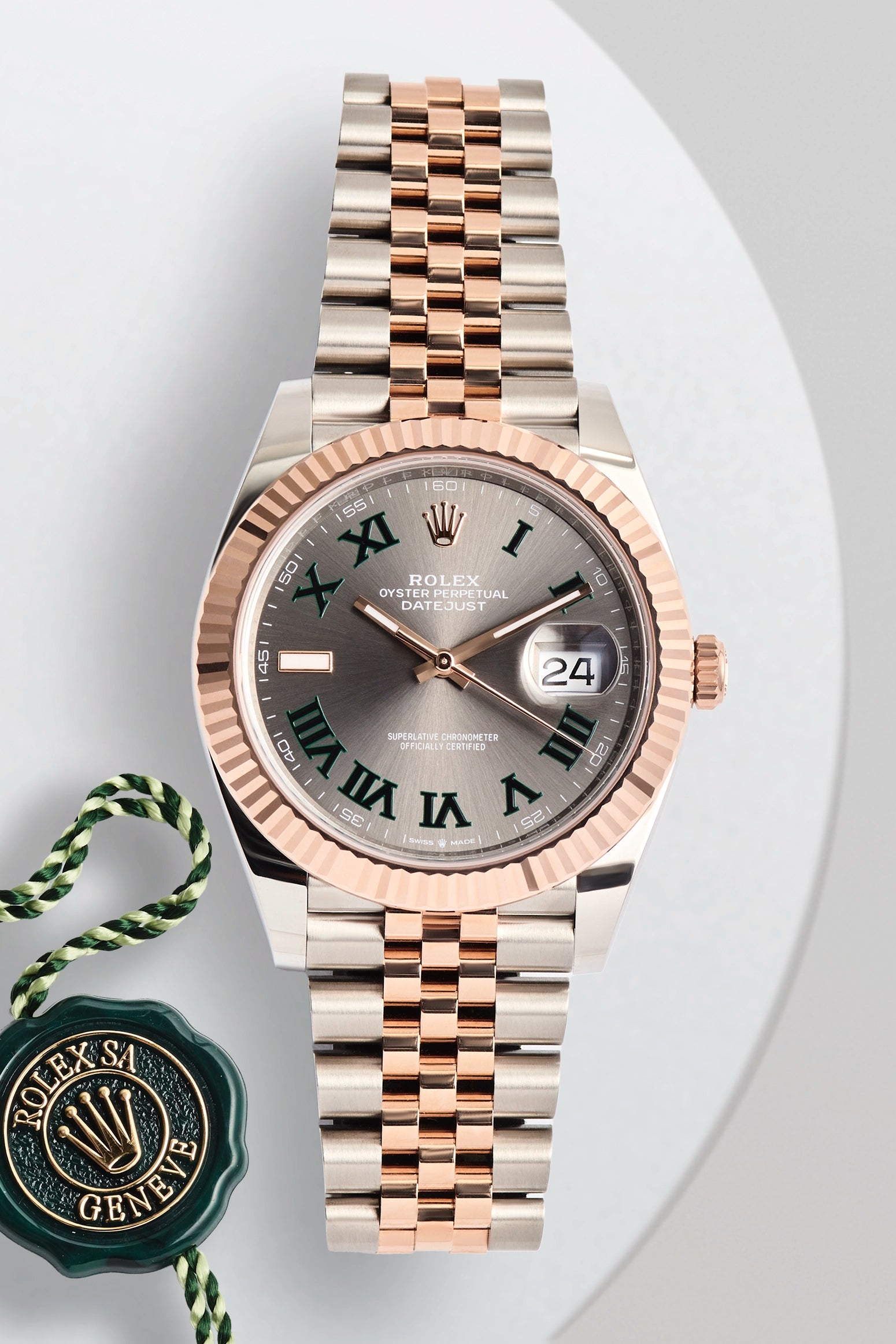 Rolex Datejust 41 Everose Gold Wimbledon Dial 126331