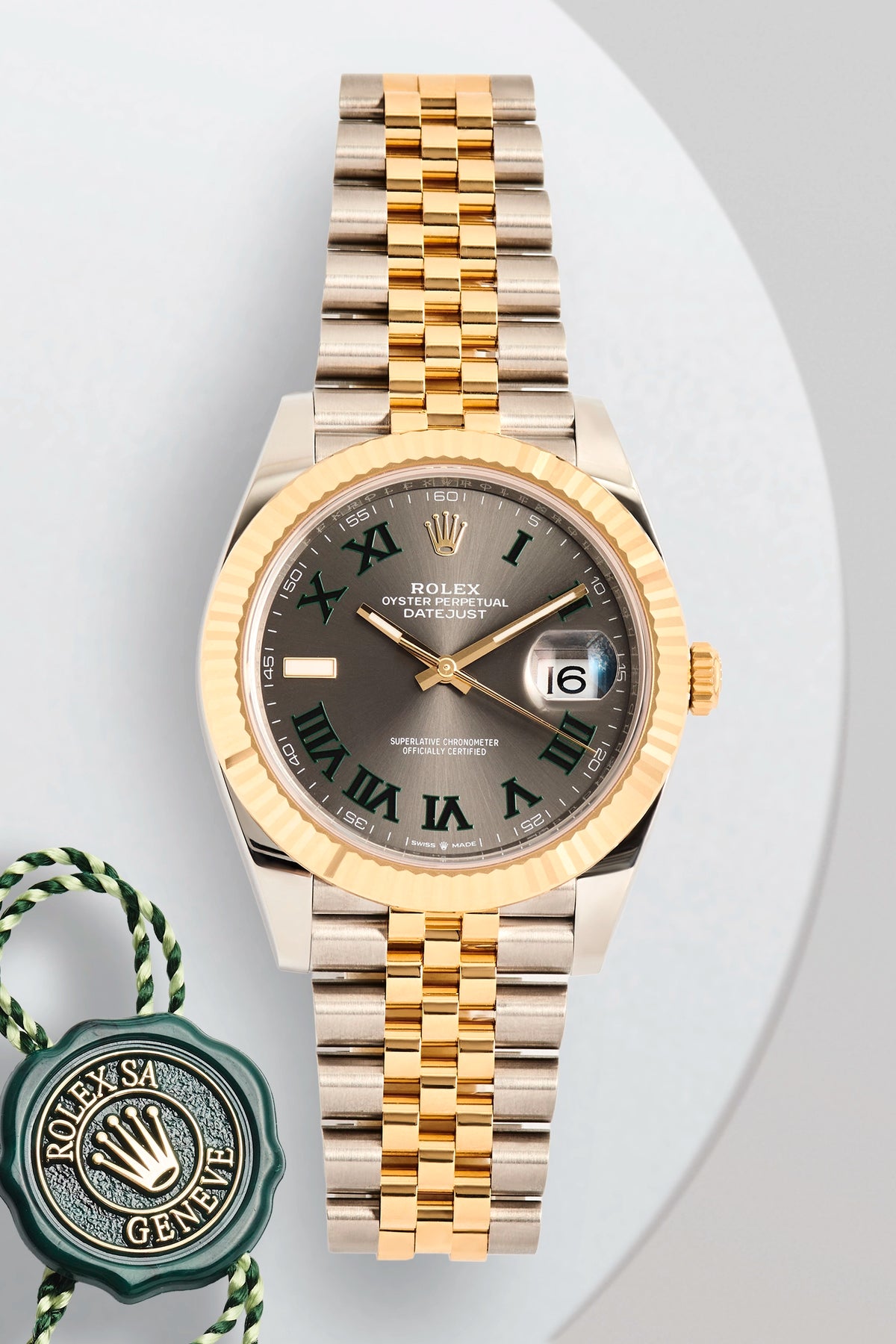 Rolex Datejust 41 Yellow Gold Wimbledon Dial 126333