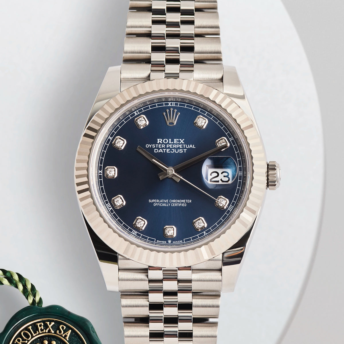 ⚜️ma-ro⚜️ Rolex Datejust 41 Blue Diamond Dial 126334 - Amstel Watches