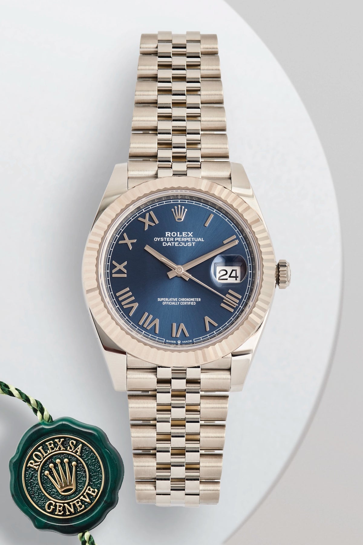 Rolex Datejust 41 Bright Blue Roman Dial 126334