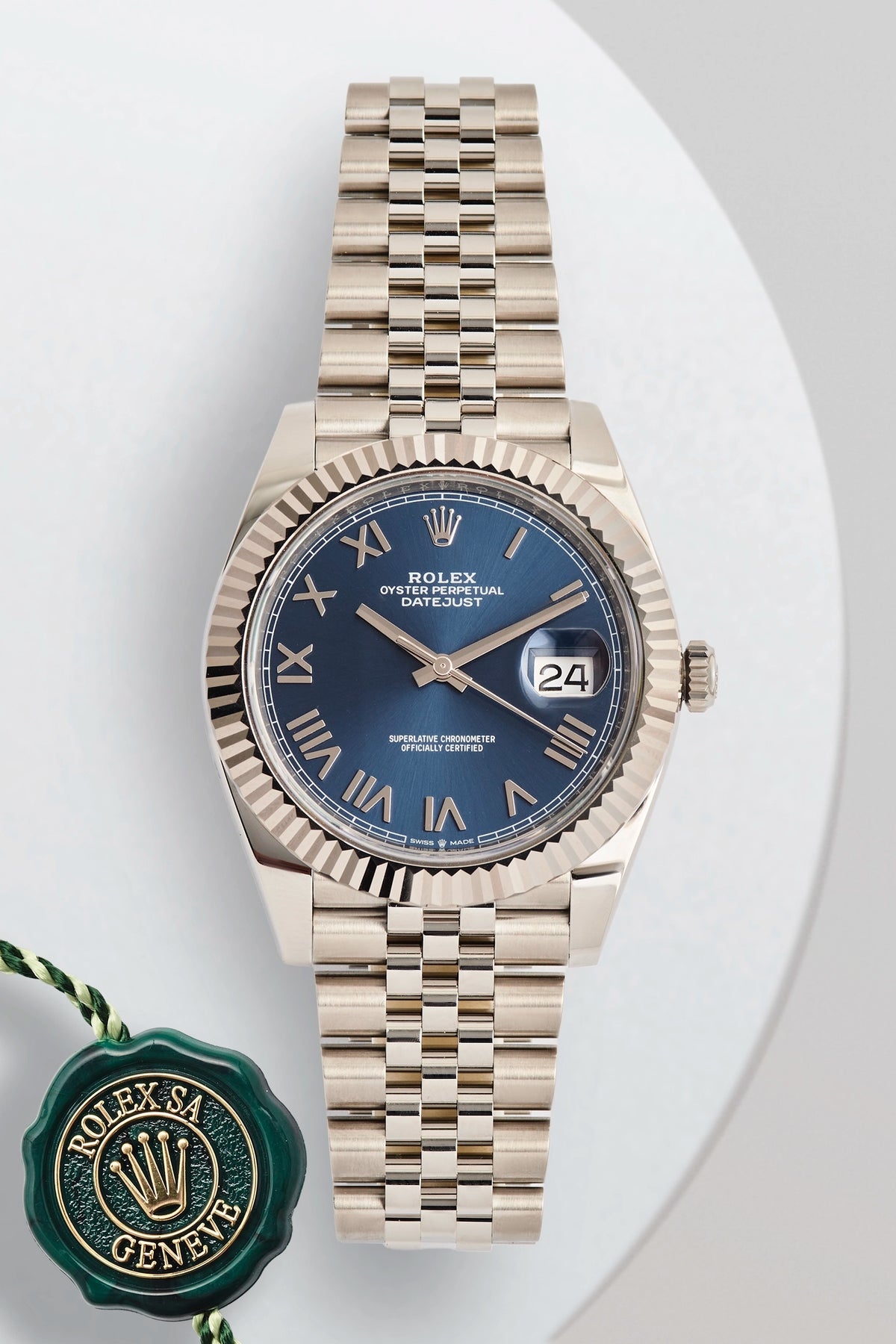 Rolex Datejust 41 Bright Blue Roman Dial 126334