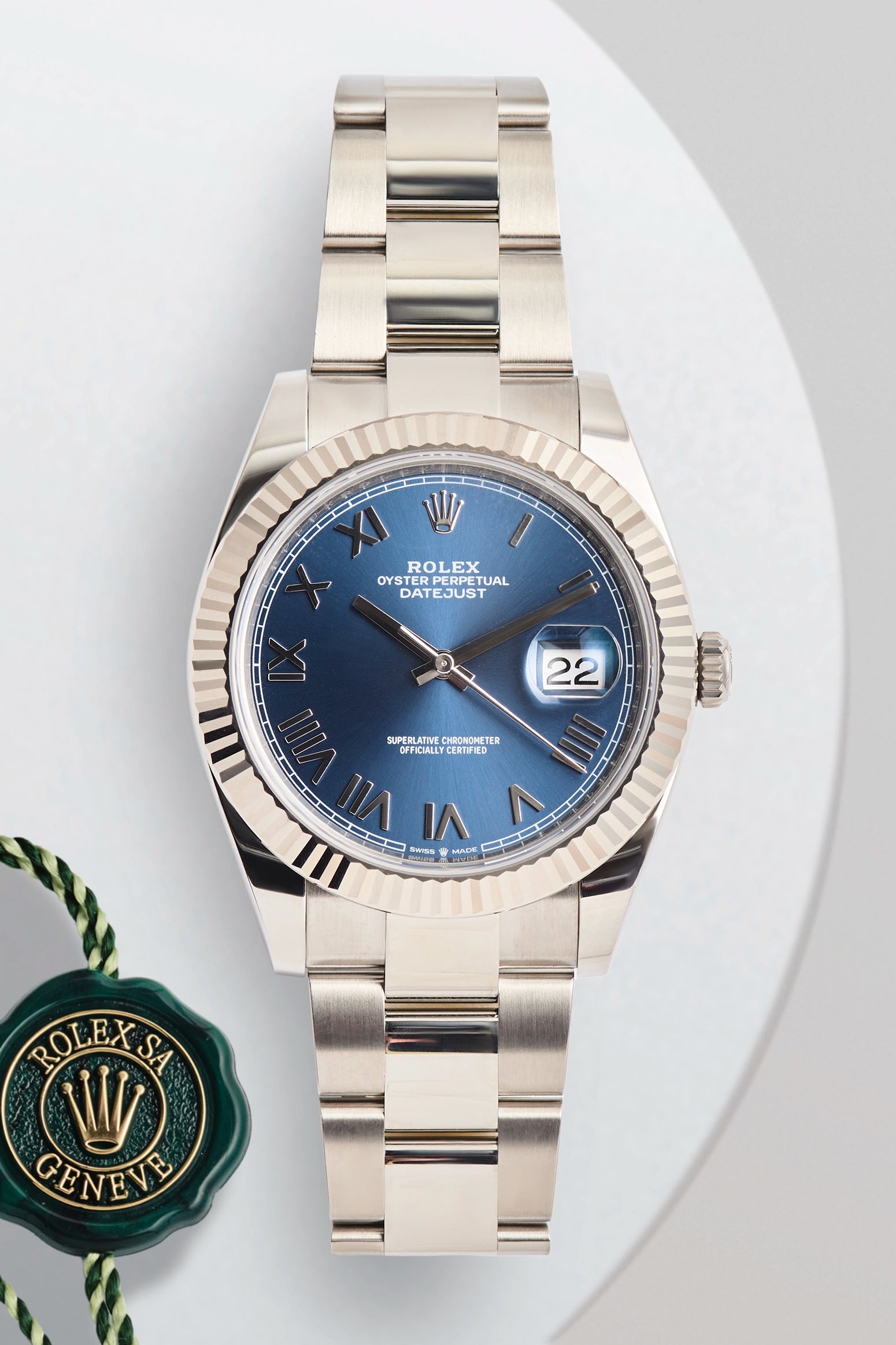 Rolex Datejust 41 Bright Blue Roman Dial 126334