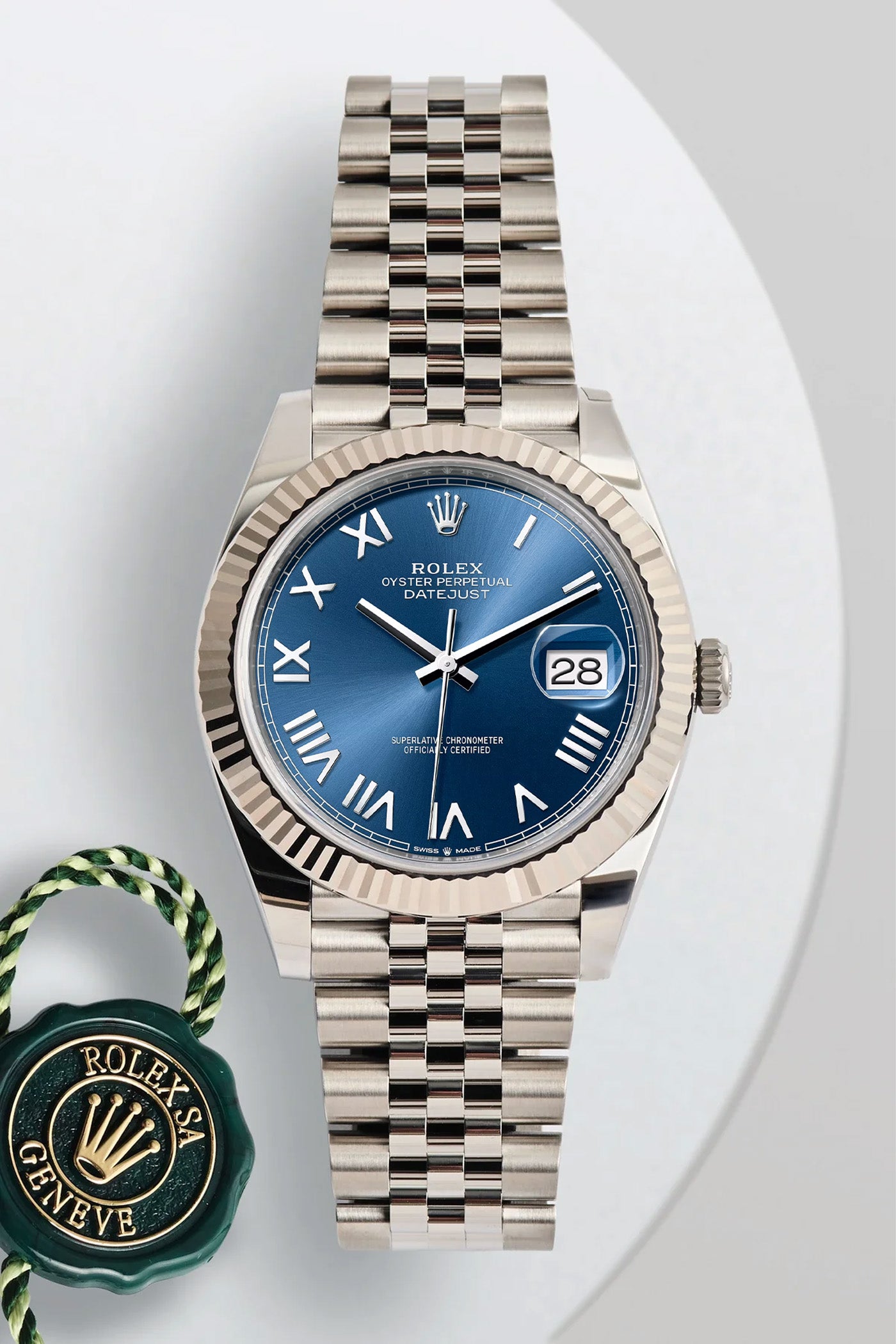 Rolex Datejust 41 Bright Blue Roman Dial 126334