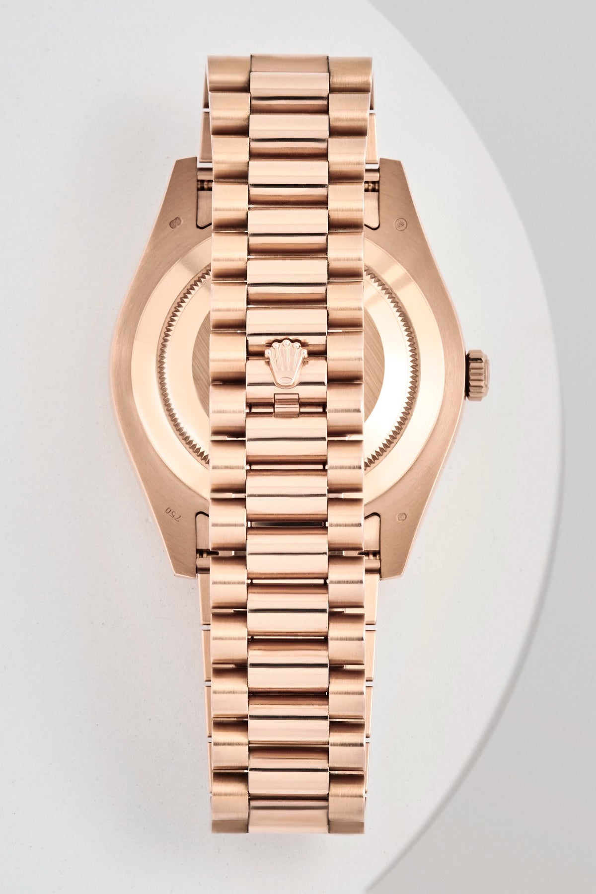 Rolex Day-Date II Everose Gold Sundust Roman Dial 218235