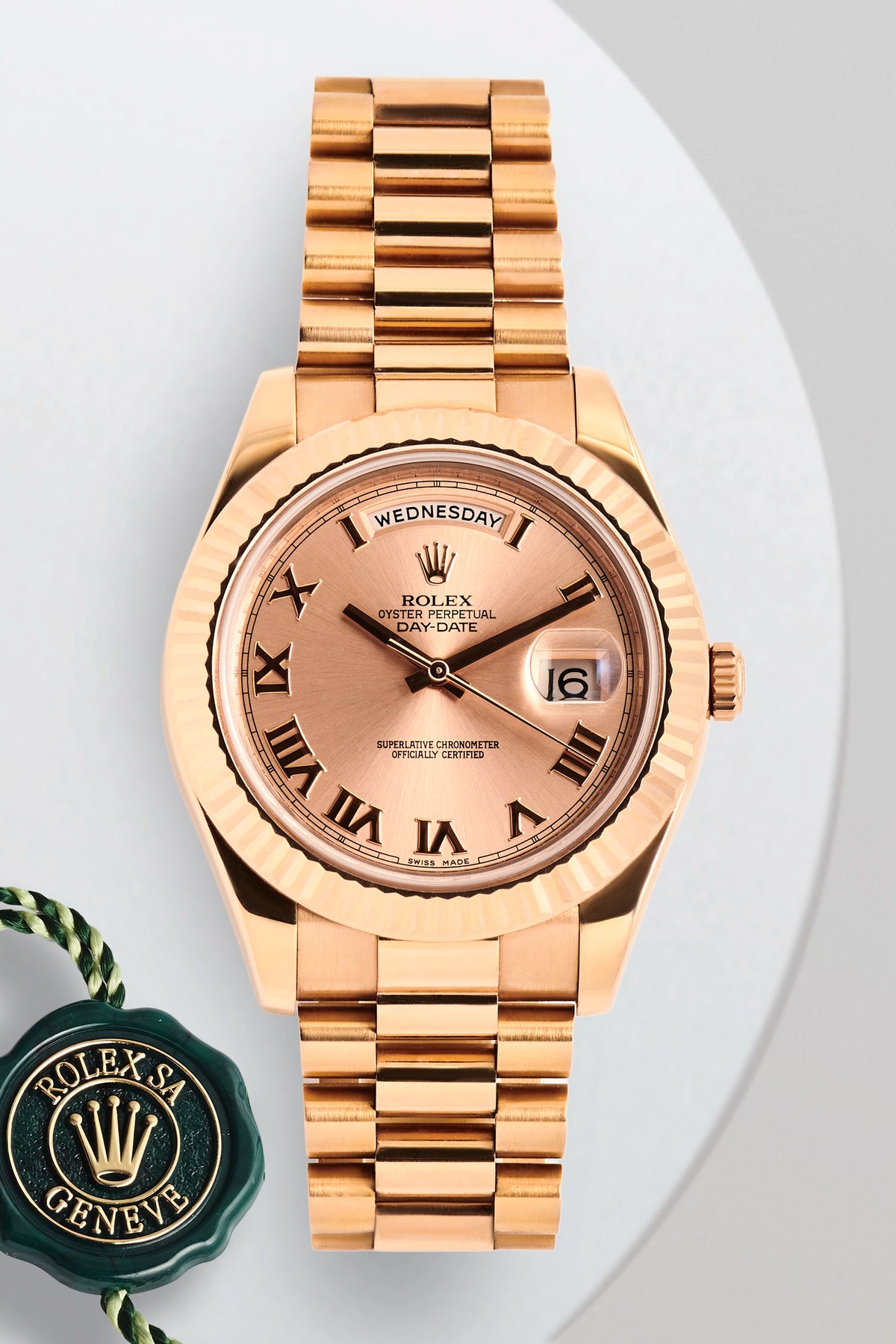 Rolex Day-Date 40 Everose Gold Chocolate Dial 228235