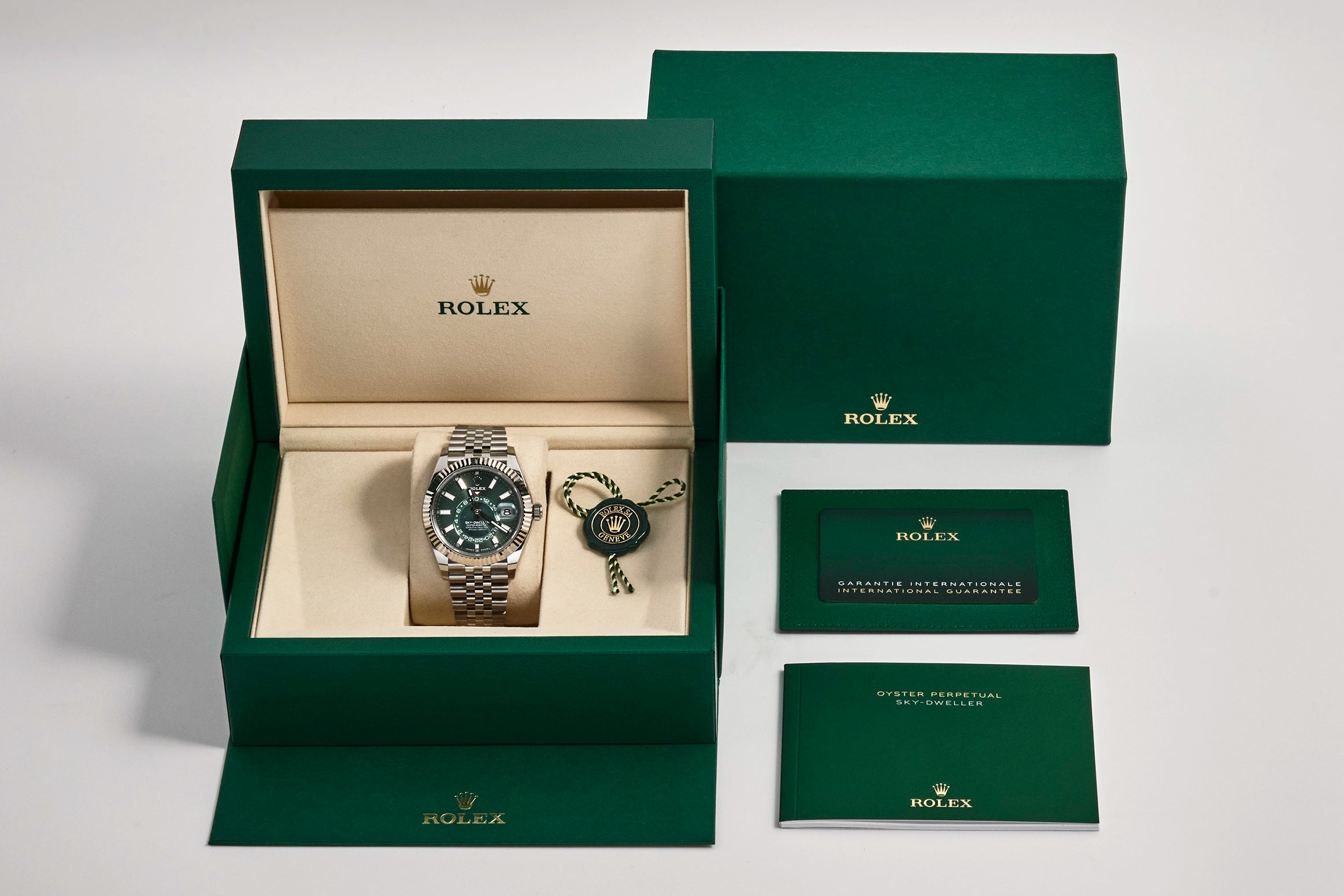 Rolex Sky-Dweller Green Dial Jubilee Bracelet 336934