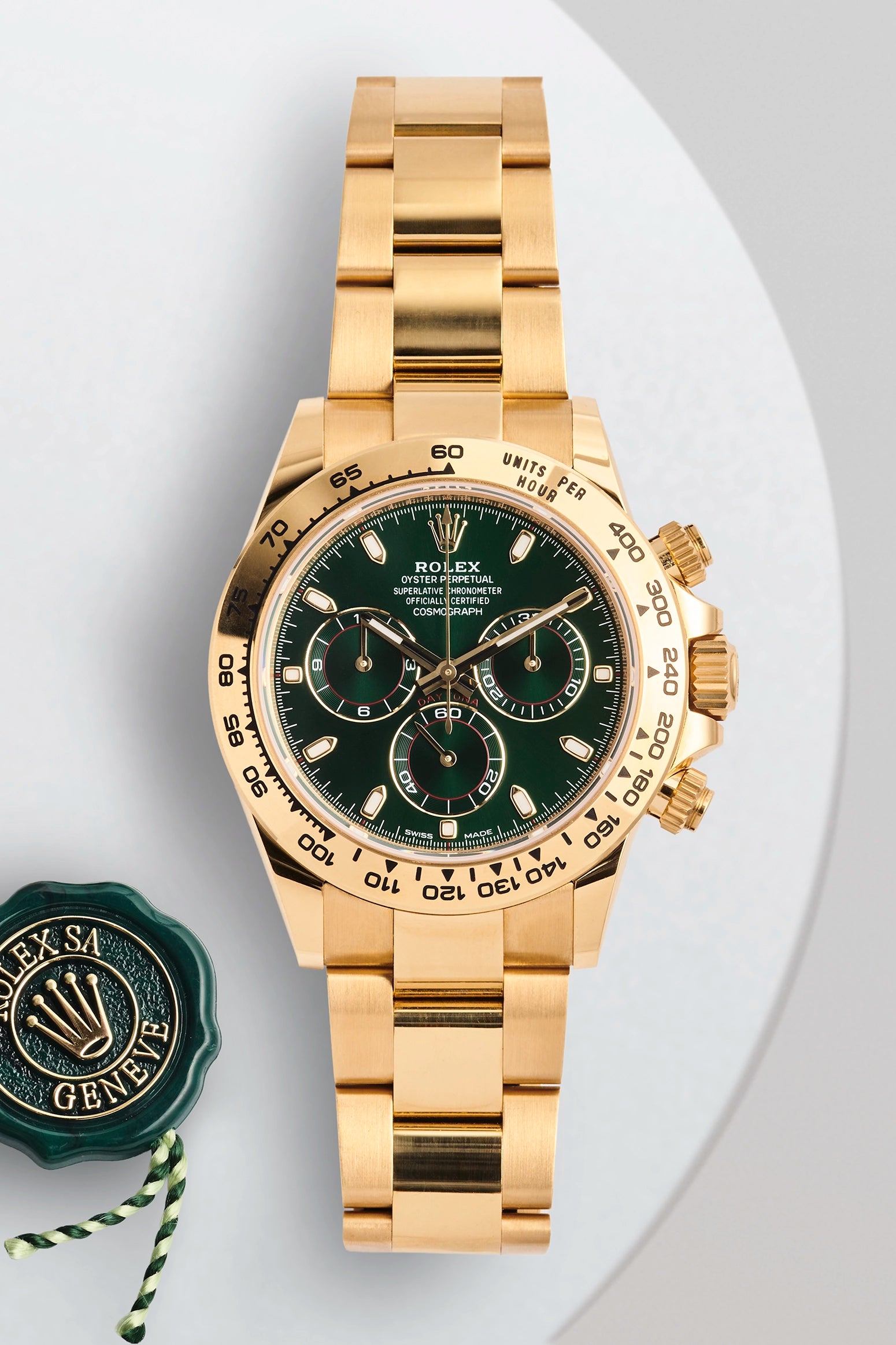 Rolex Daytona Yellow Gold Green Dial 116508