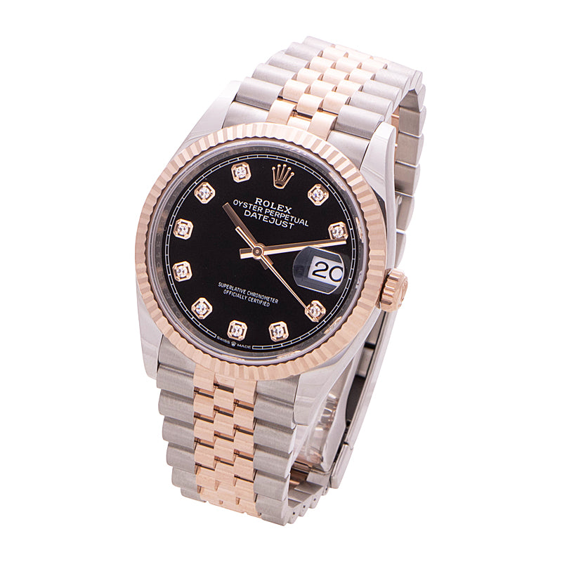 Rolex Datejust 36 Everose Gold Black Diamond Dial 126231
