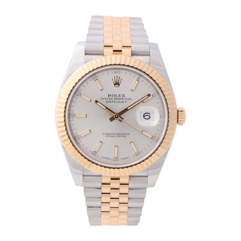 Rolex Datejust 41 Yellow Gold Silver Dial 126333