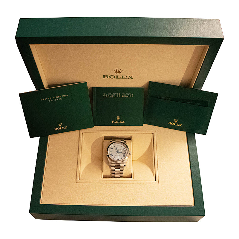 Rolex Day-Date 40 Platinum Ice Blue Dial 228206