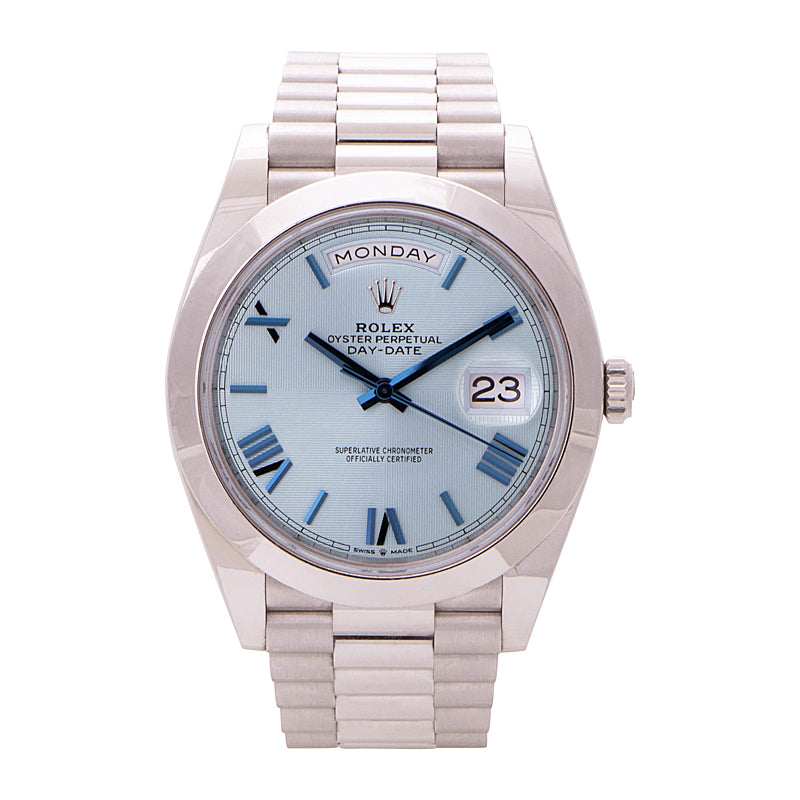 Rolex Day-Date 40 Platinum Ice Blue Dial 228206