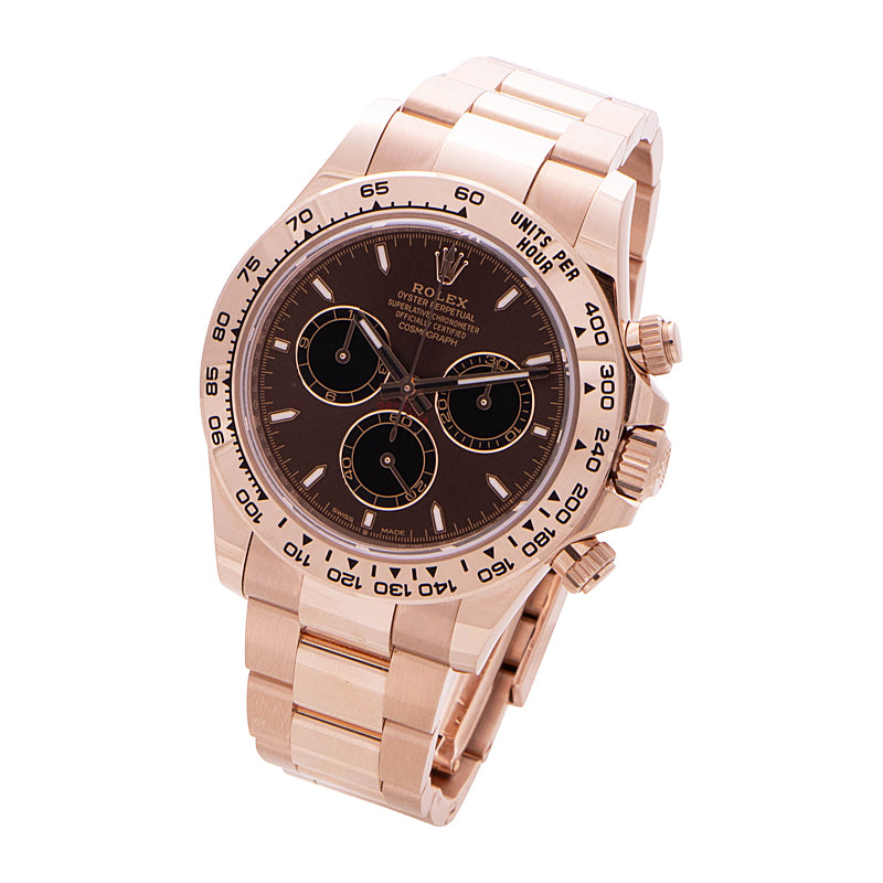 みー Rolex Daytona Everose Gold Chocolate Dial 126505 - Amstel Watches