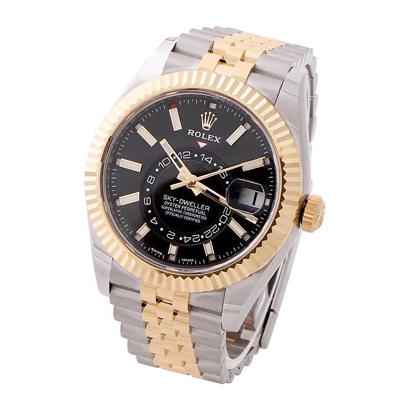 Rolex Sky-Dweller Yellow Gold Black Dial 326933