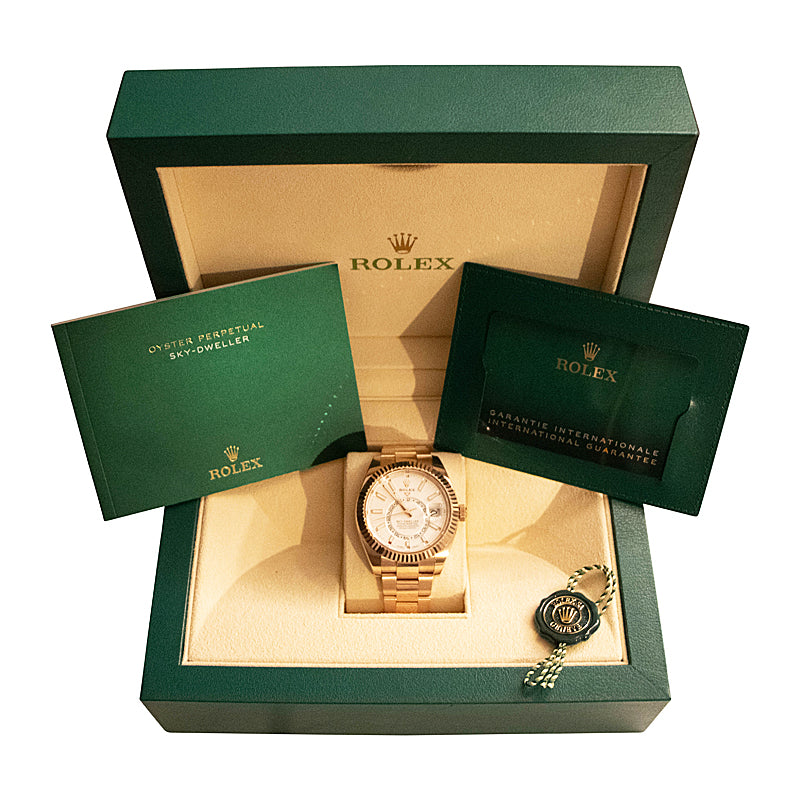 Rolex Sky-Dweller Everose Gold White Dial 326935