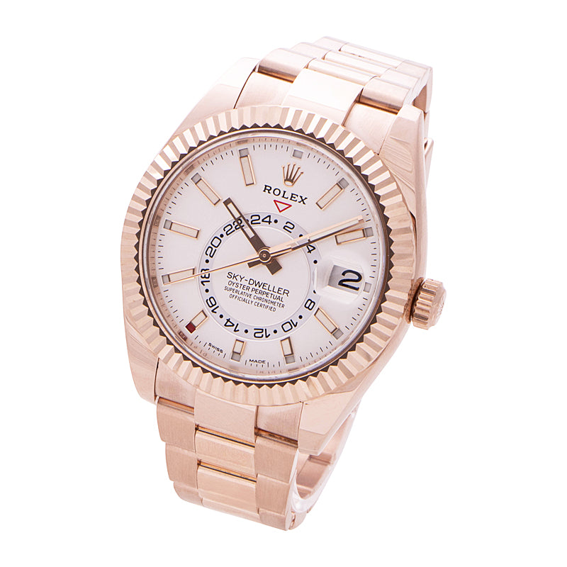 Rolex Sky-Dweller Everose Gold White Dial 326935