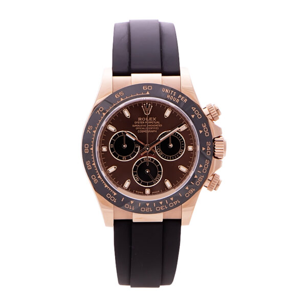 Rolex Daytona Everose Gold Chocolate Dial Oysterflex 116515LN