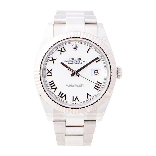 Rolex Datejust 41 White Roman Dial 126334