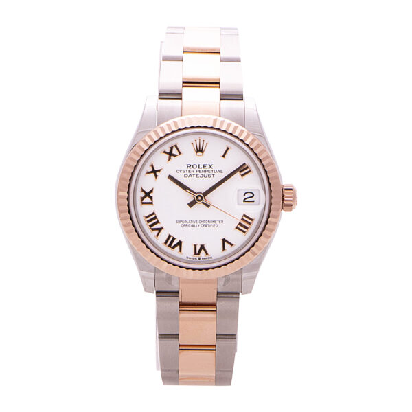 Rolex Datejust 31 Everose Gold White Roman Dial 278271