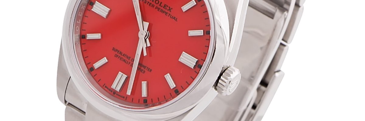 Rolex Oyster Perpetual kopen – red side view Rolex Oyster Perpetual kopen - red side view